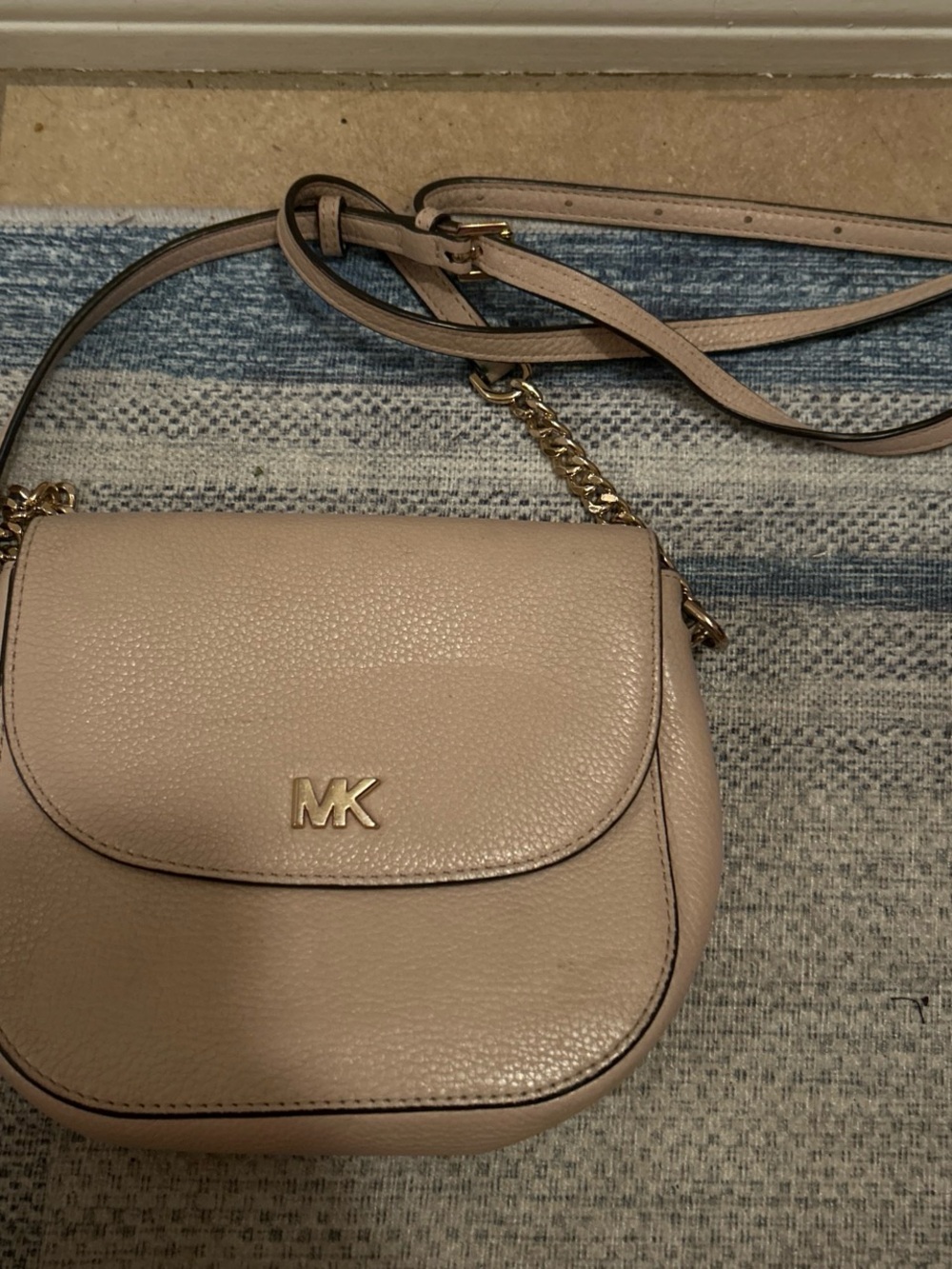 Michael Kors Tan Crossbody Saddle Bag